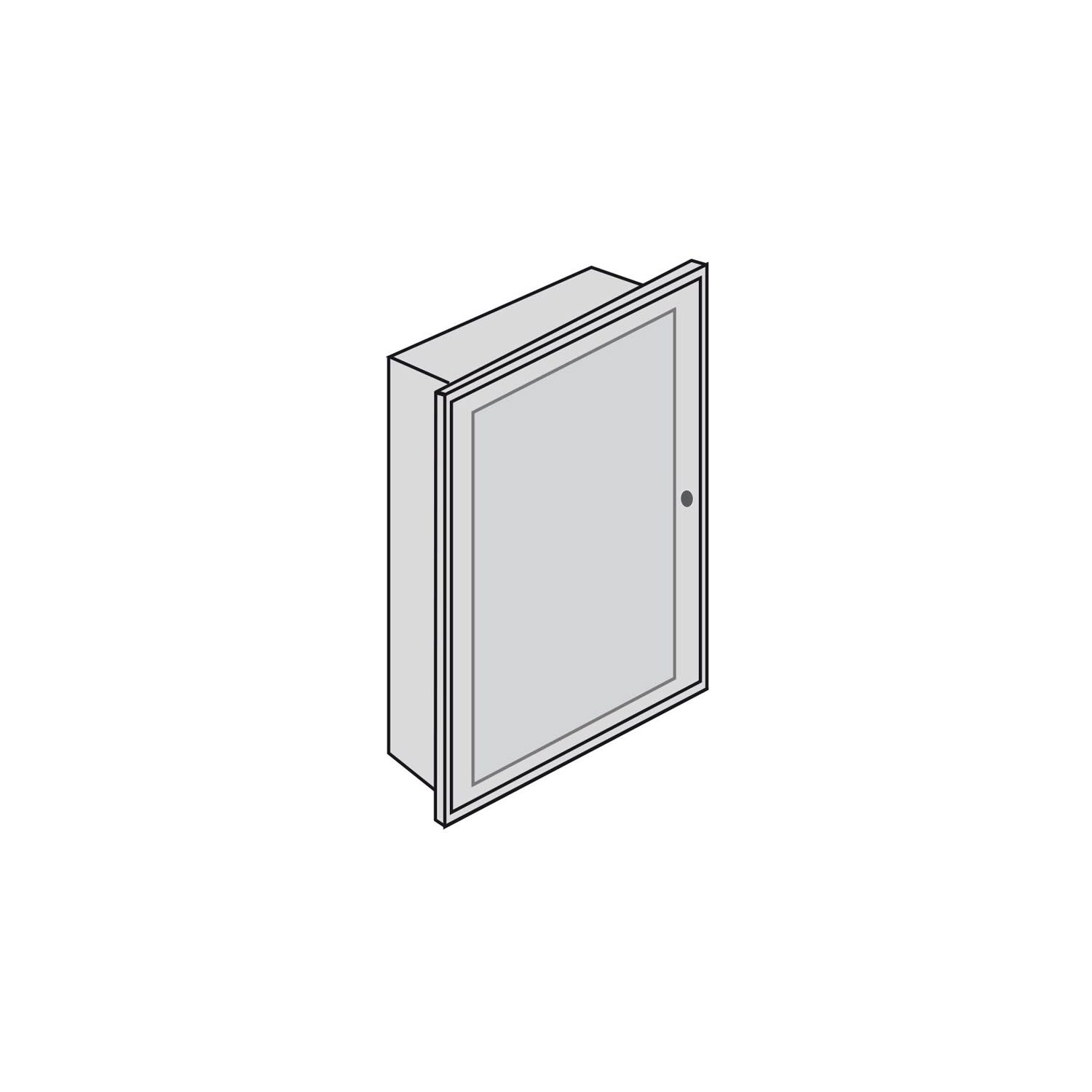 TABLERO P/EMPOTRAR DE METAL 36 DIN 340X590X90MM CON PUERTA E209P/36D BTICINO1