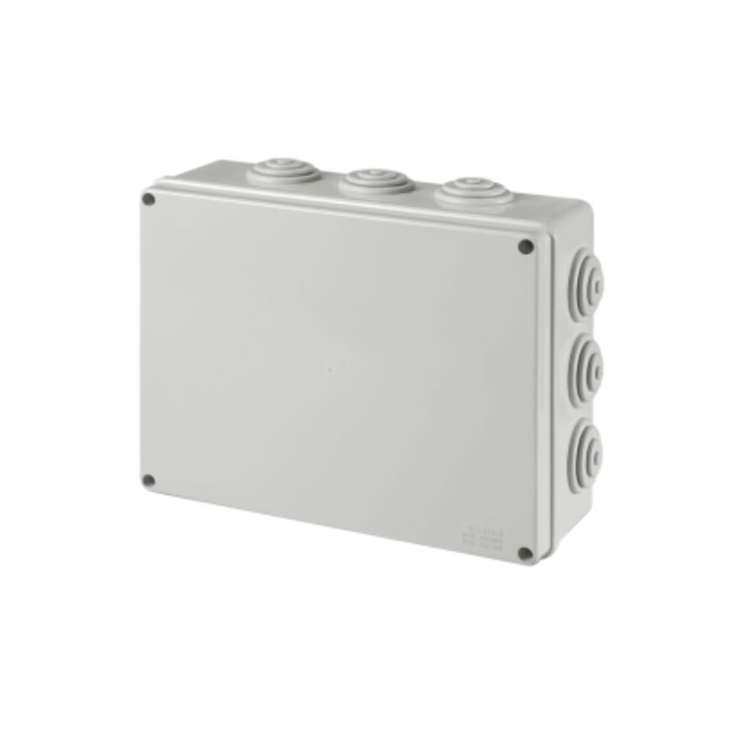 CAJA DE DERIVACION PVC 190X140X70MM CON 10 PASACABLES PG29 IP55 685.007 SCAME