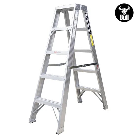 ESCALERA ALUMINIO TIJERA DOBLE ACCESO 5 PASOS 150KG 1.53M ATD150-5IA AMERICAN BULL2