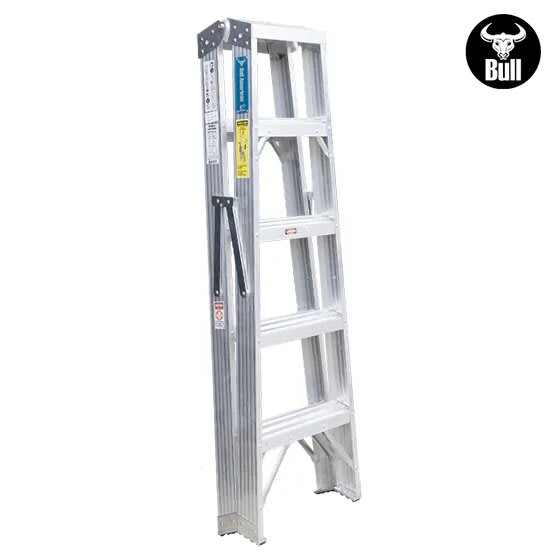 ESCALERA ALUMINIO TIJERA DOBLE ACCESO 5 PASOS 150KG 1.53M ATD150-5IA AMERICAN BULL4