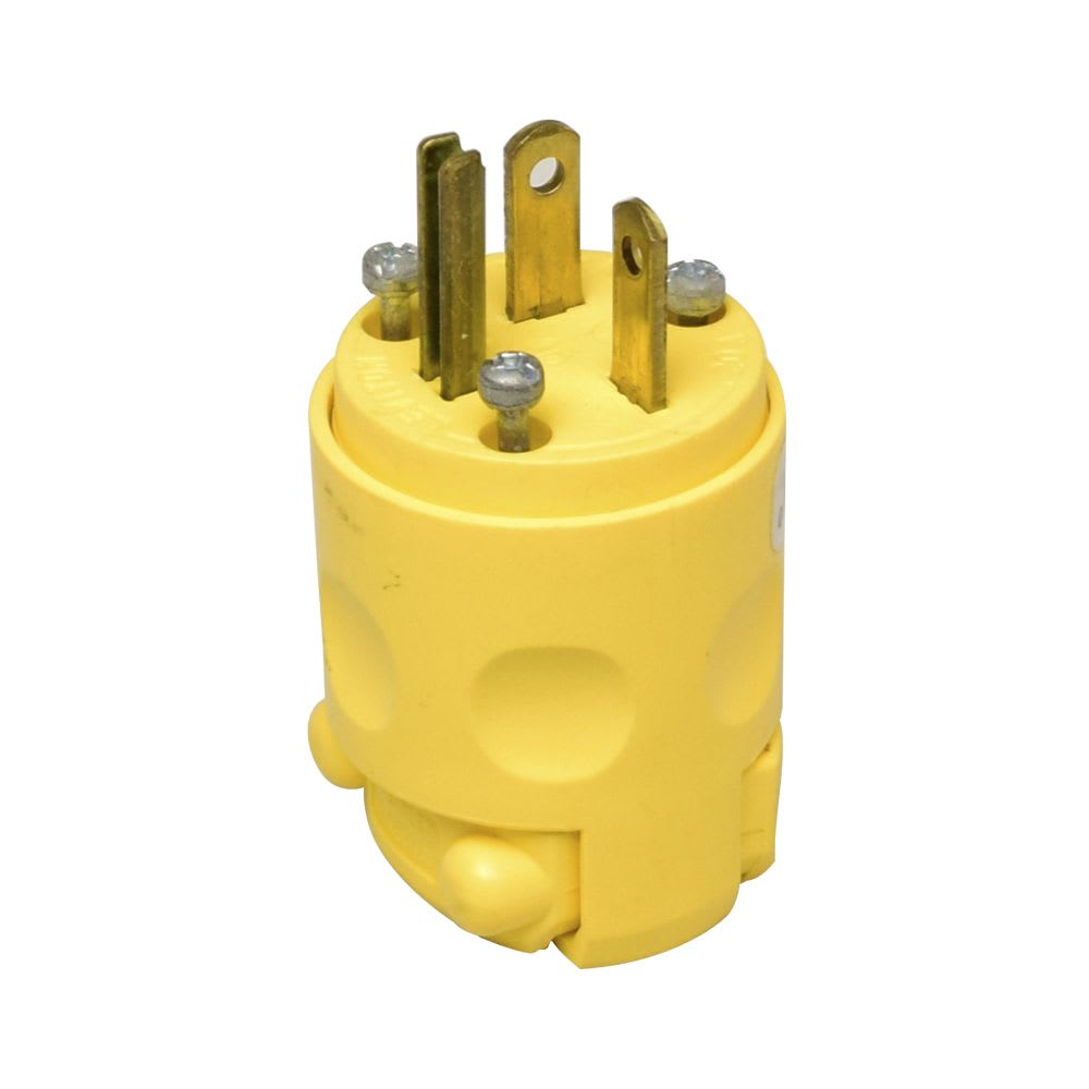 ENCHUFE PLANO 2X20A+T 125/250V NEMA 5-20P PVC AMARILLO 520PV LEVITON
