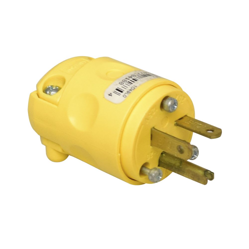 ENCHUFE PLANO 2X20A+T 125/250V NEMA 5-20P PVC AMARILLO 520PV LEVITON2