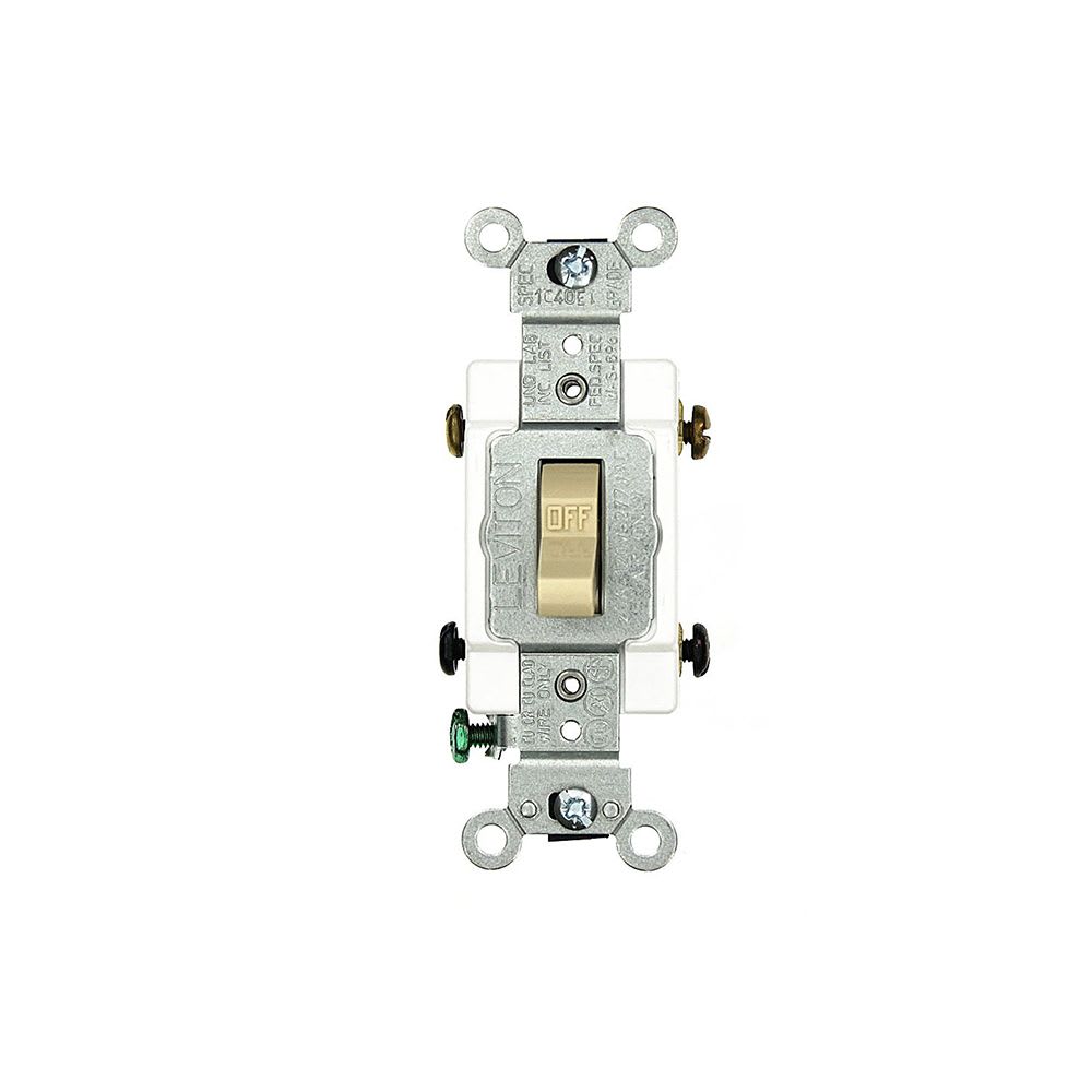 INTERRUPTOR DE PALANCA BIPOLAR. USO COMERCIAL 20A-120/277V CSB2-20I LEVITON1