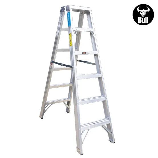 ESCALERA ALUMINIO TIJERA DOBLE ACCESO 6 PASOS 150KG 1.83M ATD150-6IA AMERICAN BULL2