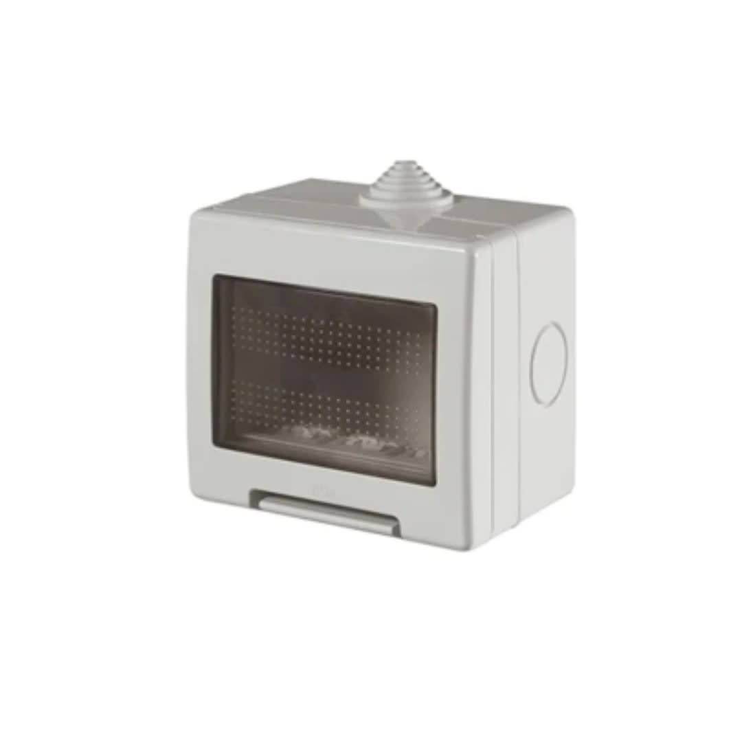 CAJA PARA ADOSAR 3 MODULO CON TAPA TRANSPARENTE SIN ADAPTADOR UNIBOX IP55 136.5123 SCAME