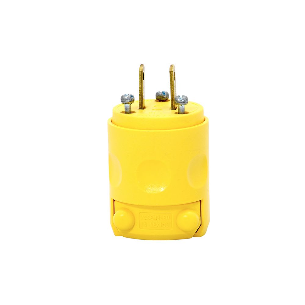 ENCHUFE PLANO 2X15A 125/250V NEMA 1-15P PVC AMARILLO 115PV LEVITON