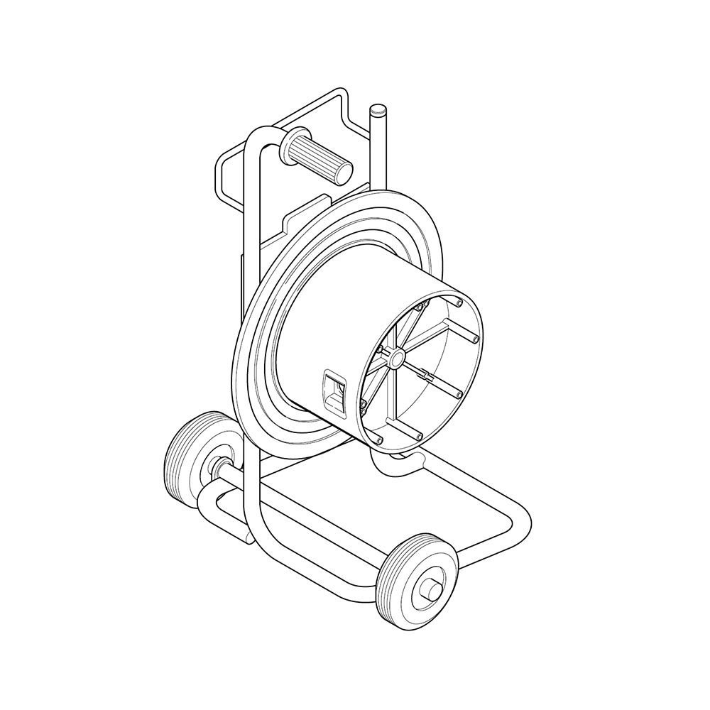 ENROLLACABLE ROLLER 450 VACÍO CON SOPORTE PARA CAJA BLOCK4 SC92066 SCAME2