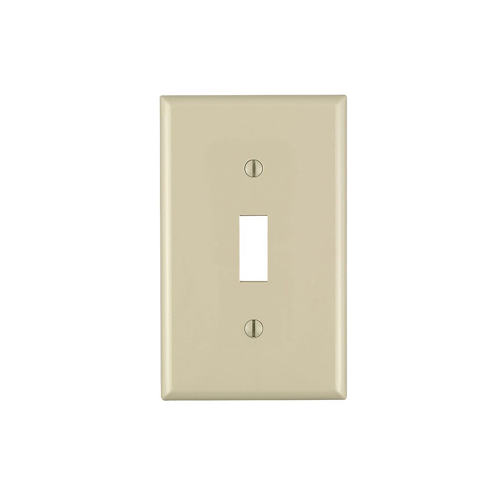 PLACA PARA 1 INTERRUPTOR PALANCA DE NYLON MARFIL 80701-I LEVITON1