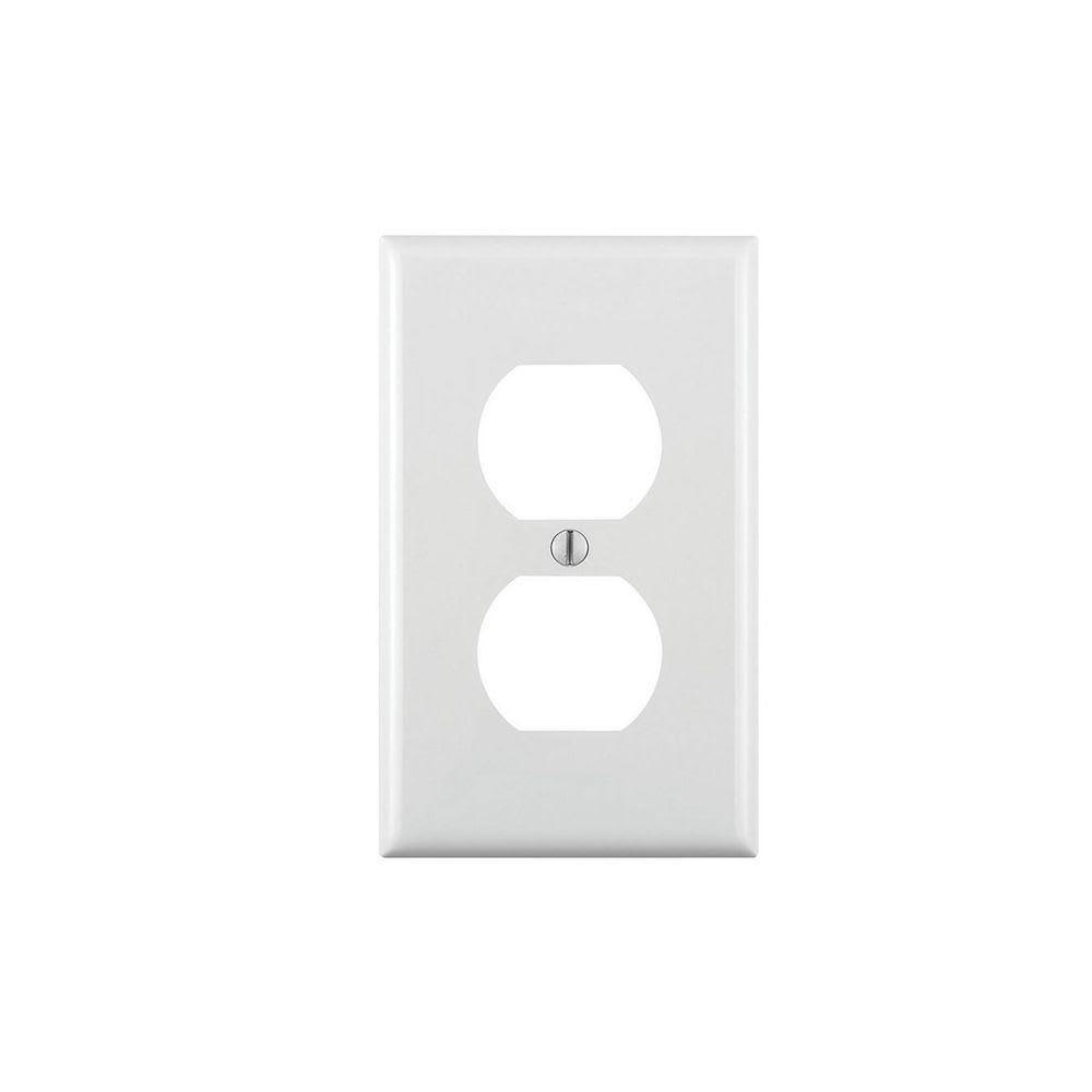 PLACA PARA TOMACORRIENTE DOBLE DE NYLON BLANCO 80703-W LEVITON1