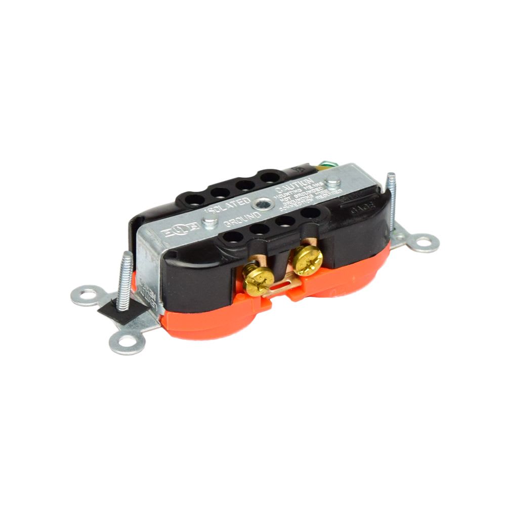 TOMACORRIENTE DOBLE 2X15A+T USO INDUSTRIAL NEMA 5-15R NARANJA 5262-IG LEVITON2