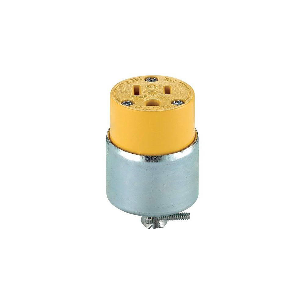 TOMACORRIENTE AEREO PLANO 2X15A+T 125/250V NEMA 5-15R BLINDADO 515CA LEVITON1