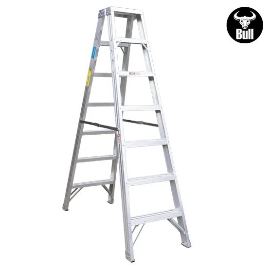 ESCALERA ALUMINIO TIJERA DOBLE ACCESO 7 PASOS 150KG 2.13M ATD150-7IA AMERICAN BULL2