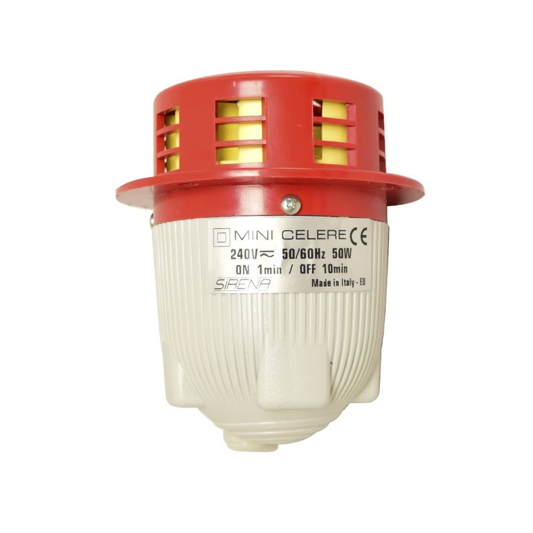 SIRENA ELECTROMECANICA MINI CELERE 240VAC/DC 98DB IP43 42005 SIRENA1