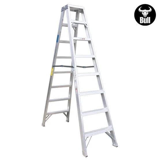 ESCALERA ALUMINIO TIJERA DOBLE ACCESO 8 PASOS 150KG 2.44M ATD150-8IA AMERICAN BULL2