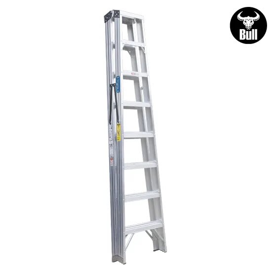 ESCALERA ALUMINIO TIJERA DOBLE ACCESO 8 PASOS 150KG 2.44M ATD150-8IA AMERICAN BULL4