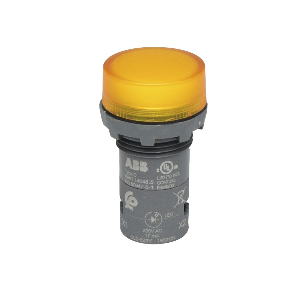 PILOTO AMARILLO LED 230VAC 22MM IP66 INTEGRADO 1SFA619403R5233 ABB