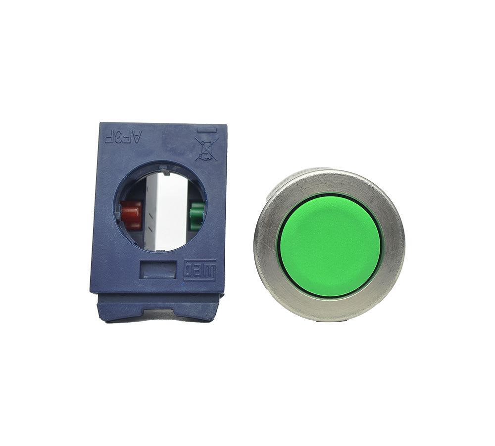 PULSADOR START VERDE. 22MM NA+NC. CL1.ZONA 1 56703/511 TRAMONTINA2