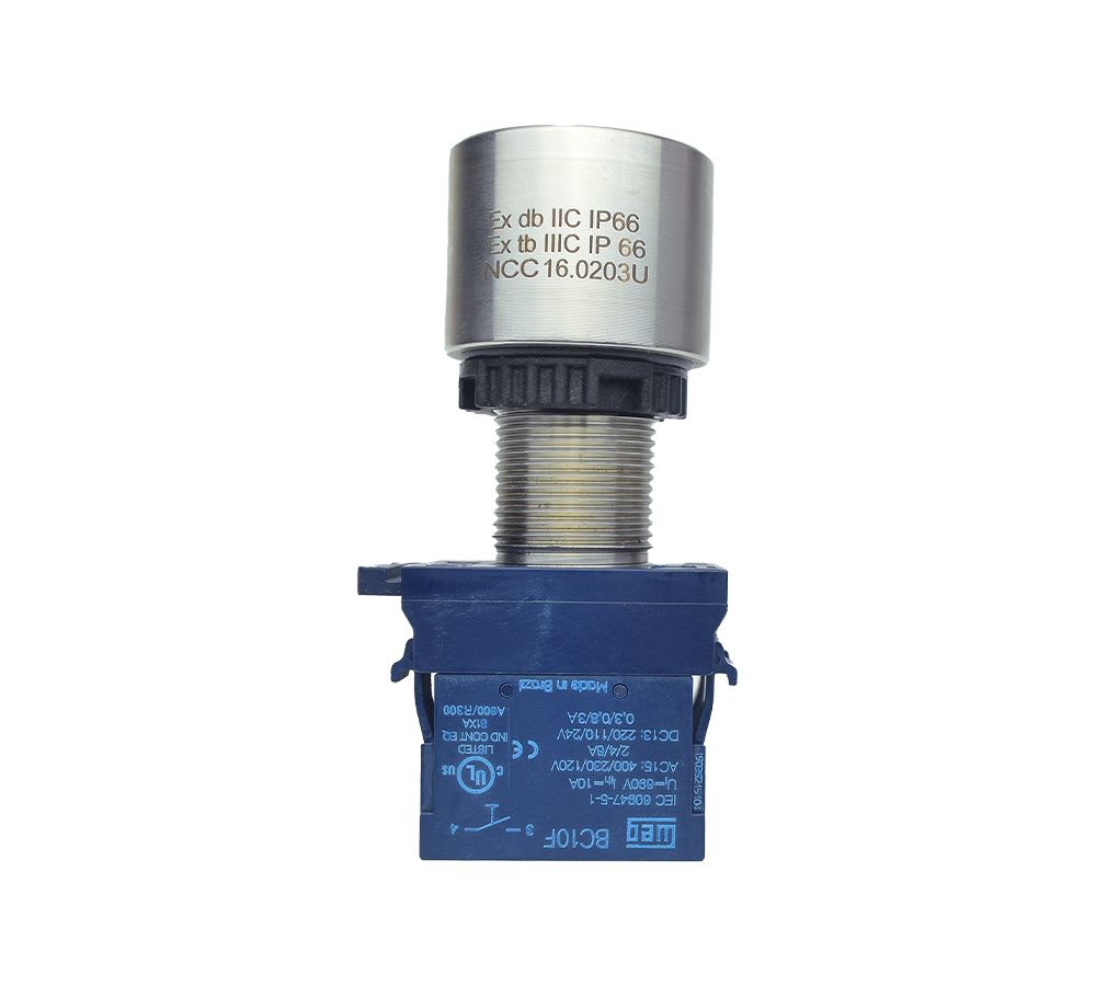 PULSADOR STOP ROJO 22MM NA+NC CL1.ZONA 1 56703/611 TRAMONTINA1