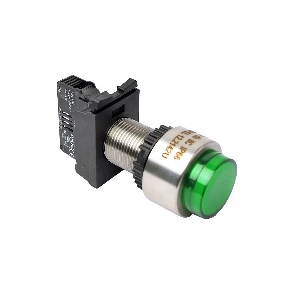 INDICADOR LED VERDE 22MM 240VAC CL1 ZONA 1 56705/522 TRAMONTINA1