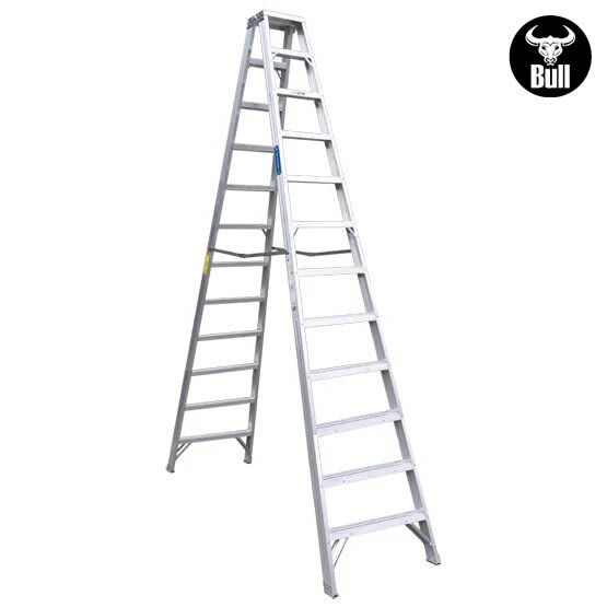 ESCALERA ALUMINIO TIJERA DOBLE ACCESO 12 PASOS 150KG 3.66M ATD150-12IA AMERICAN BULL2