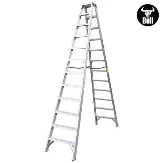 ESCALERA ALUMINIO TIJERA DOBLE ACCESO 12 PASOS 150KG 3.66M ATD150-12IA AMERICAN BULL3