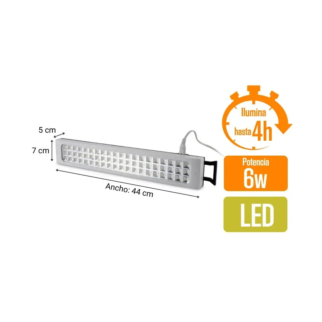 LAMPARA DE EMERGENCIA 60LEDS 6W WERKEN2