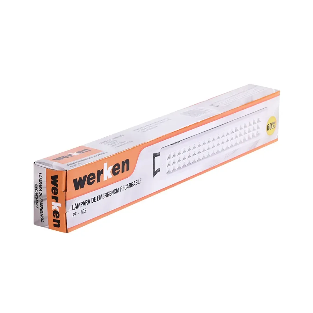 LAMPARA DE EMERGENCIA 60LEDS 6W WERKEN6
