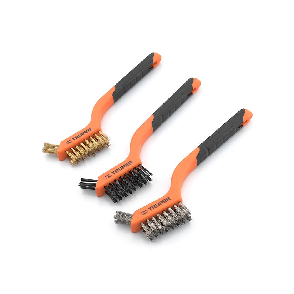JUEGO DE MINI CEPILLOS DE ALAMBRE X3 PIEZAS TRUPER