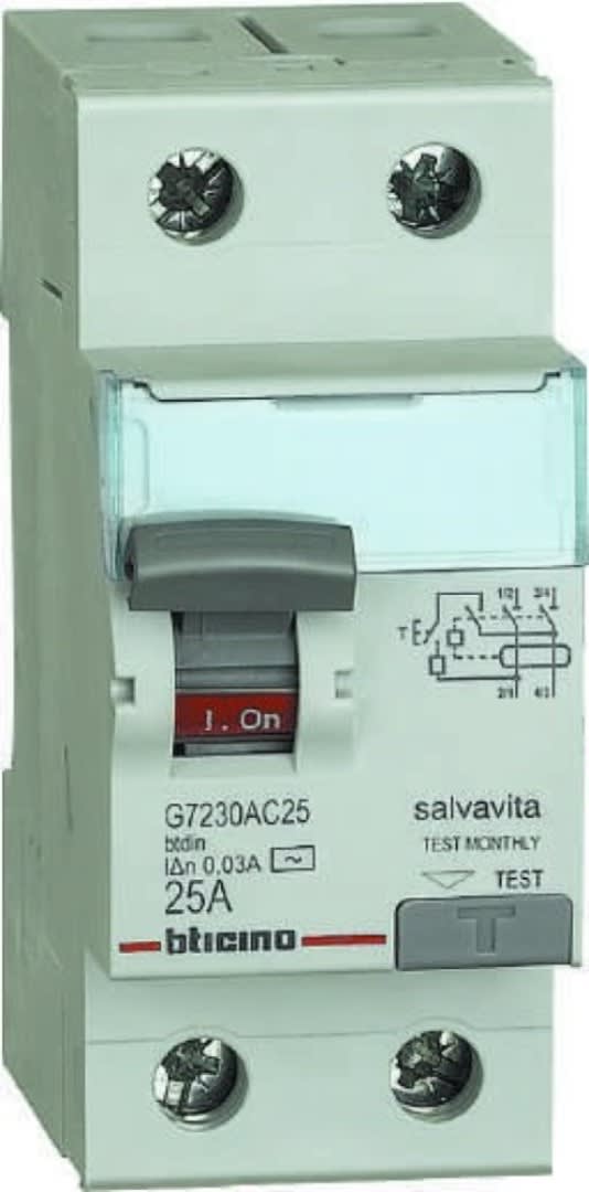 INTERRUPTOR DIFERENCIAL 4X63A 30MA 230V NEW SALVAVITA DIN G7430AC63 BTICINO1