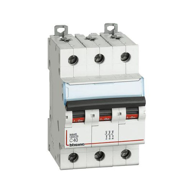 INTERRUPTOR TERMOMAGNÉTICO 3X50A 10KA 220V C DIN BTDIN FN830YC50 BTICINO