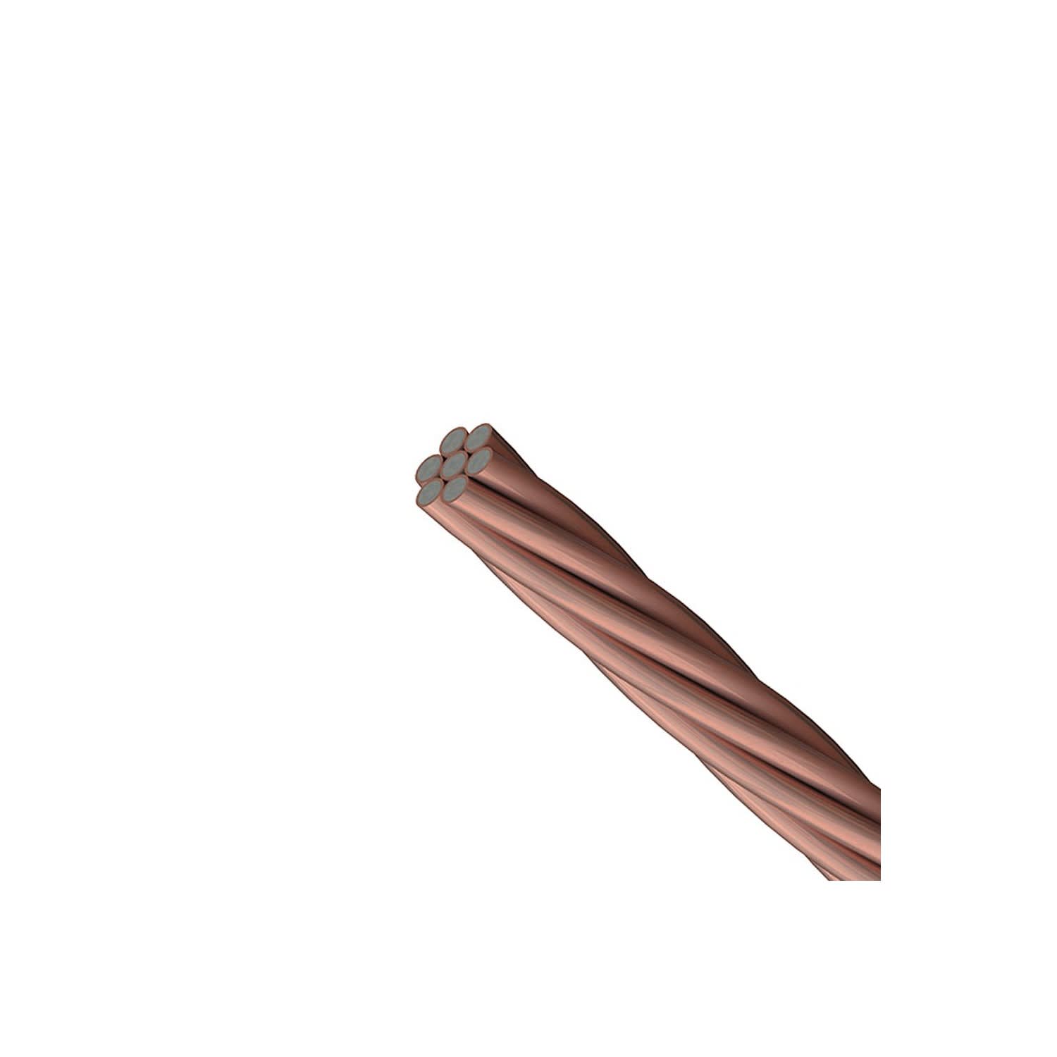 CABLE COPPERSTEEL 2AWG (7X10AWG) 30% CONDUCTIVIDAD TIPO LC, X METRO LINEAL