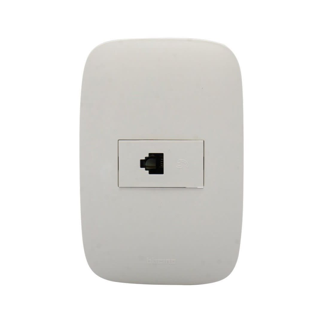 TOMA TELEFONICA RJ11 BLANCO DOMINO SENCIA AP1182 BTICINO1