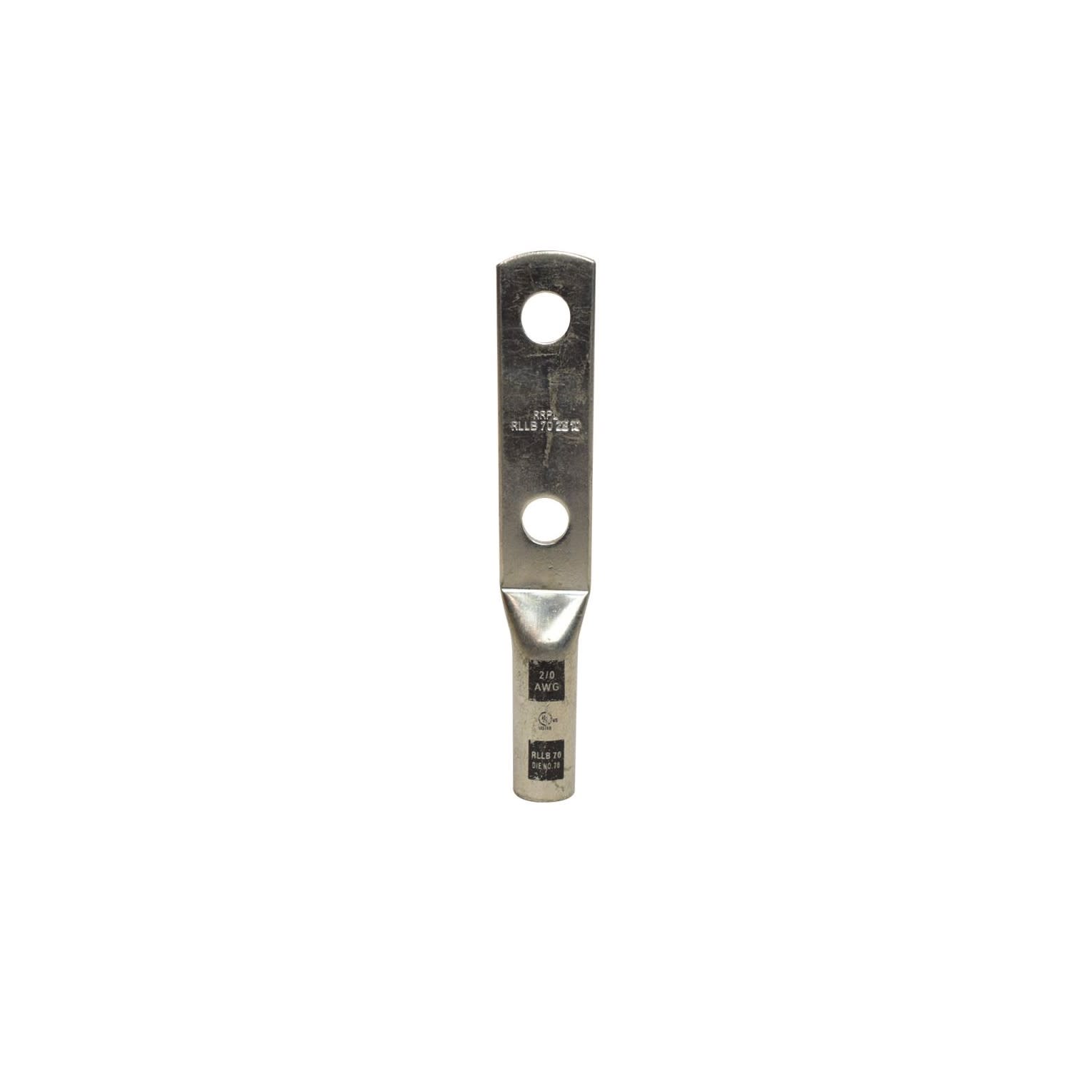 TERMINAL A COMPRESION CON BARRIL LARGO CU/ES 2/0AWG 2H 3/8