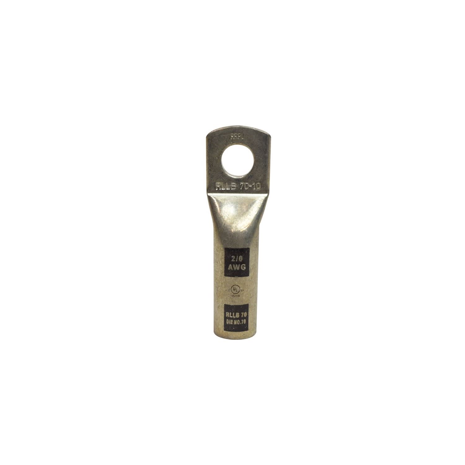 TERMINAL A COMPRESION CON BARRIL LARGO CU/ES 2/0AWG 1H 3/8