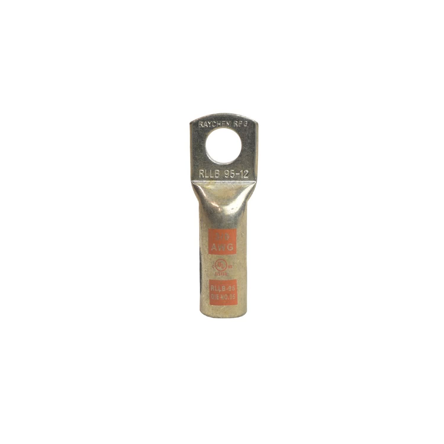 TERMINAL A COMPRESION CON BARRIL LARGO CU/ES 3/0AWG 1H 1/2
