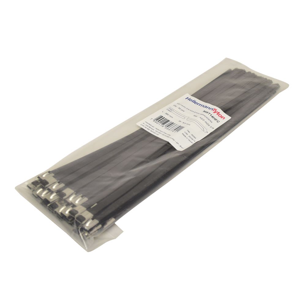 CINTA DE ACERO INOXIDABLE EPOXI 4.6MM L=362MM SS316 X100UND 111-00290 HELLERMANNTYTON2