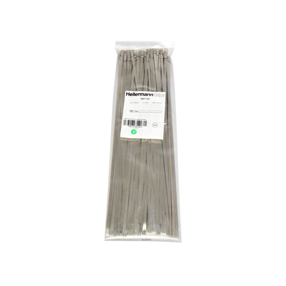 CINTA DE ACERO INOXIDABLE 4.6MM L=362MM SS316 X 100UND 111-93148 HELLERMANNTYTON2