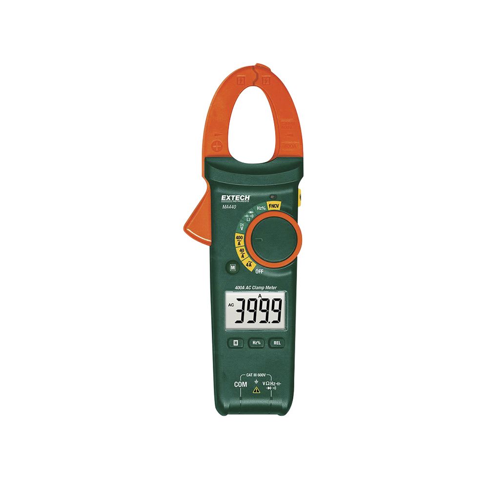 PINZA AMPERIMETRICA DIGITAL 400AAC 600VAC/DC 40MOHMS C/NVC MA440 EXTECH