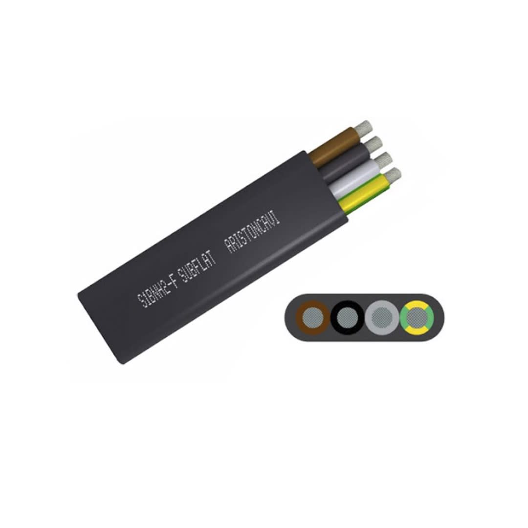 CABLE SUBFLAT PLANO GRUA/SUMERGIBLE 4G6MM2 1KV GOMA CLASE 5 X METRO LINEAL SUBFLAT ARISTONCAVI2