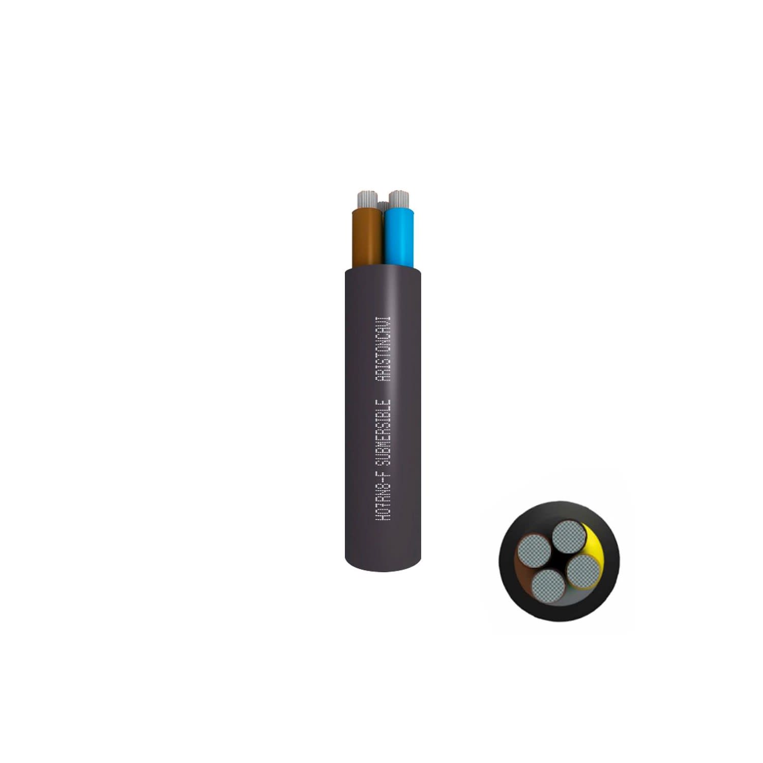 CABLE H07RN8-F ARRASTRE/SUMERGIBLE 4G25MM2 1KV GOMA CLASE 5 X METRO LINEAL H07RN8-F ARISTONCAVI1