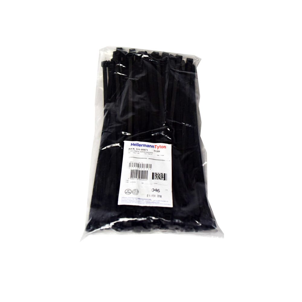 AMARRACABLE NEGRO 300X4.7MM X100UND 111-01089 HELLERMANNTYTON1