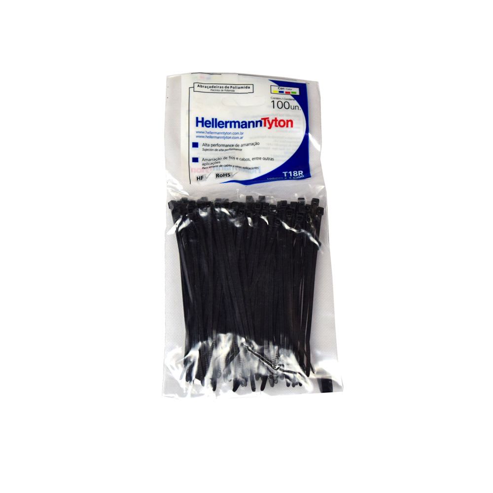 AMARRACABLE NEGRO 100X2.5MM X 100UND UV 111-01930 HELLERMANNTYTON