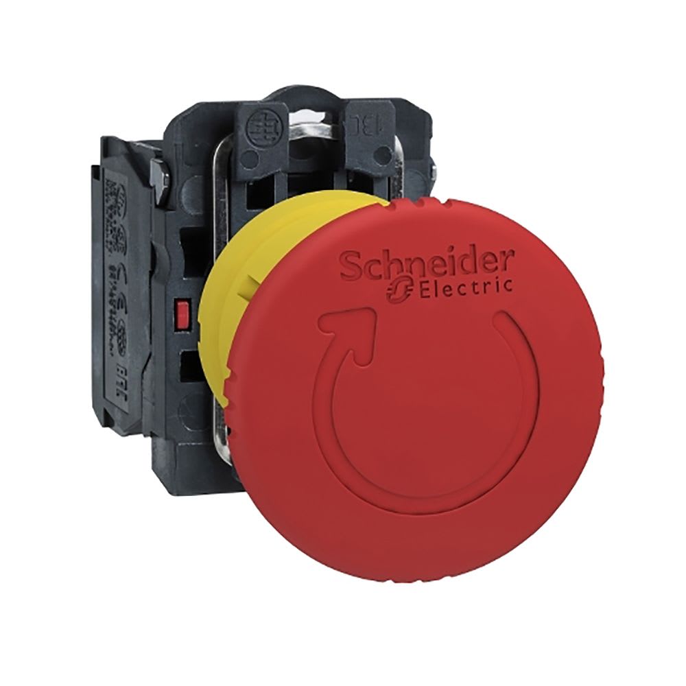 PULSADOR DE EMERGENCIA PULSAR-GIRAR 22MM-40MM 1NC XB5AS8442 SCHNEIDER ELECTRIC