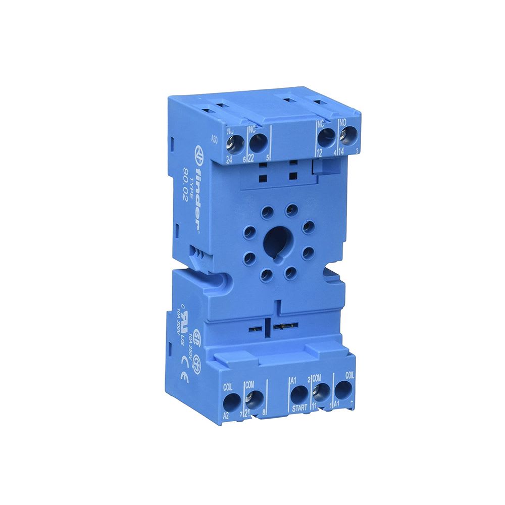 BASE REDONDA P/RELE 8 PINES 10A 250V MOD.6012 TIPO TORNILLO 9002SMA FINDER
