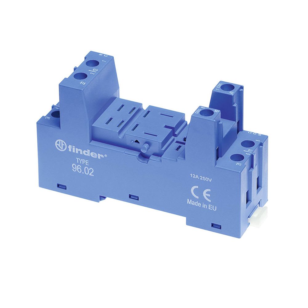 BASE RECTANGULAR P/RELE 8 PINES 12A 250V MOD.5632 TIPO TORNILLO 9602SMA FINDER1