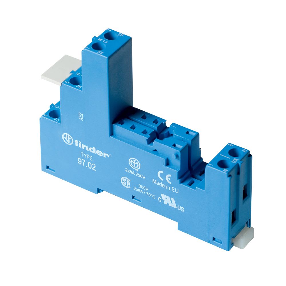 BASE RECTANGULAR P/RELE 8 PINES 8A 250V MOD.4652 TIPO TORNILLO 9702SPA FINDER1