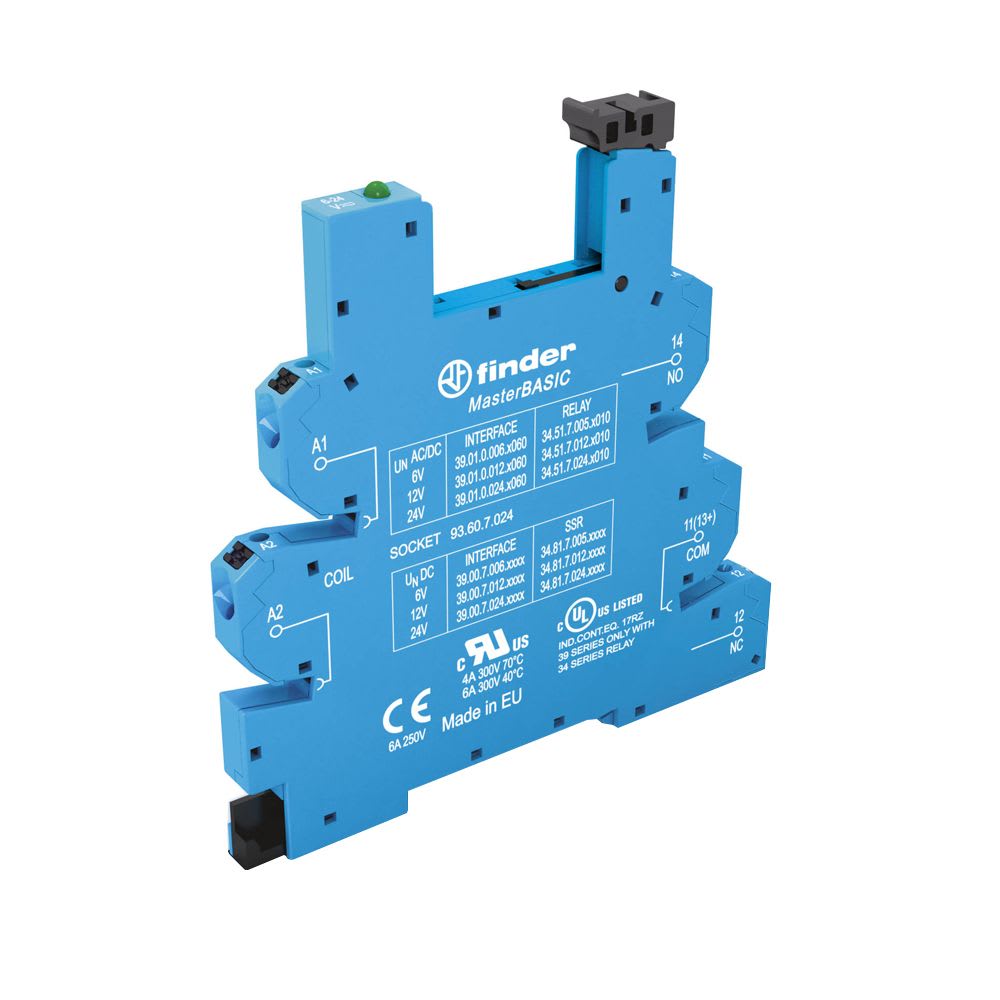 BASE INTERF.3931 MASTER BASIC 24VAC/DC 1NA 6A BASE TIPO JAULA 93617024 FINDER