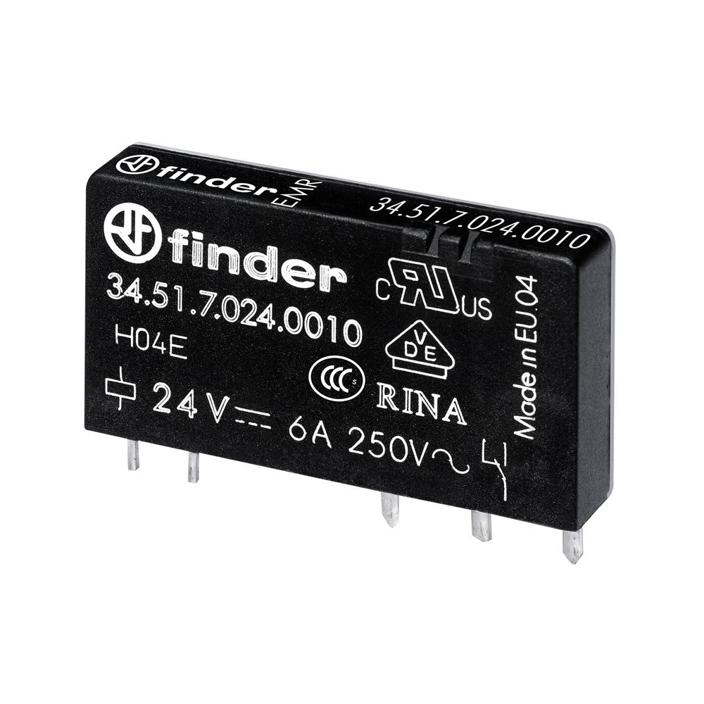 MINI RELE 24DC 1NA/NC 6A 250V 345170240010 FINDER
