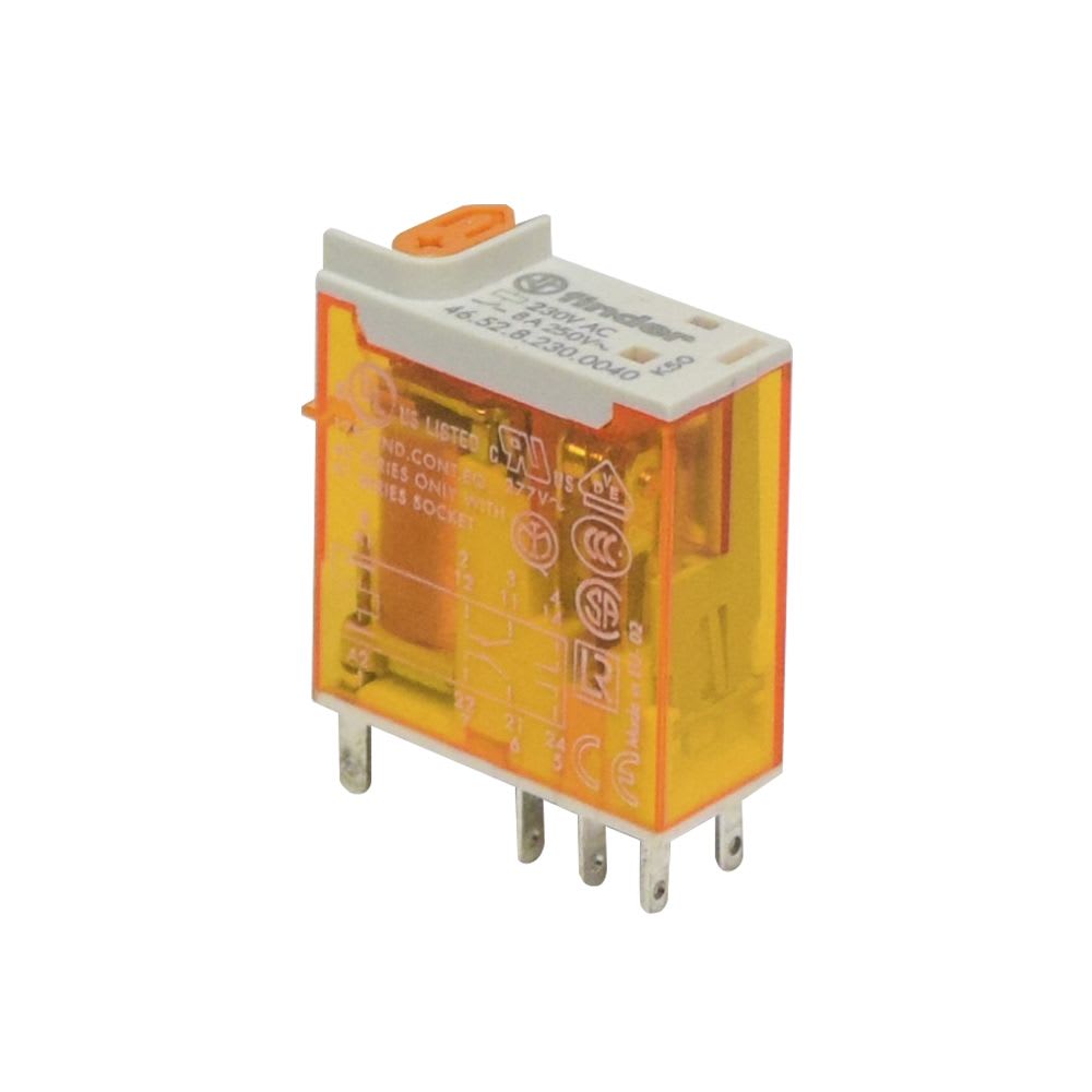 RELE8 PINES 230VAC 2NA/NC 8A 250V C/INDICADOR MECANICO 465282300040 FINDER1