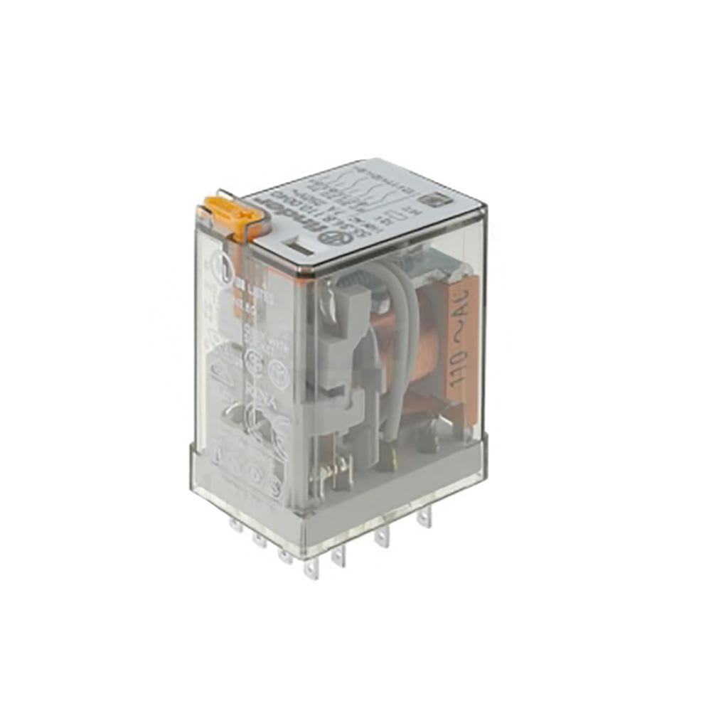 RELE 14 PINES 110VAC 4NA/NC 7A 250V C/INDICADOR MECANICO 553481100040 FINDER